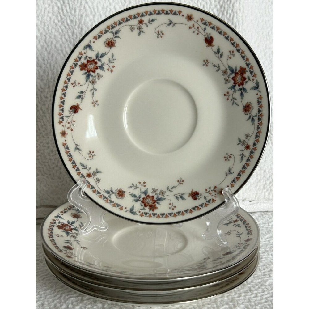 Vintage Noritake Adagio (4) Saucers 1978-1994 Excellent Condition